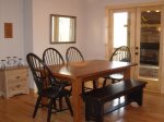 Dining table seats 9 guest with 2 counter bar stools